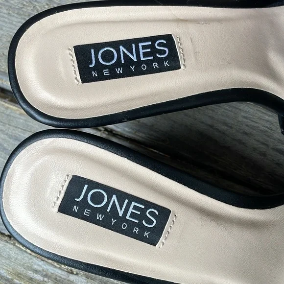 JONES NEW YORK | Iris | Woven |Slip On |Wedge |Black |Square Toe |Mule |Size 7.5 - Picture 7 of 14